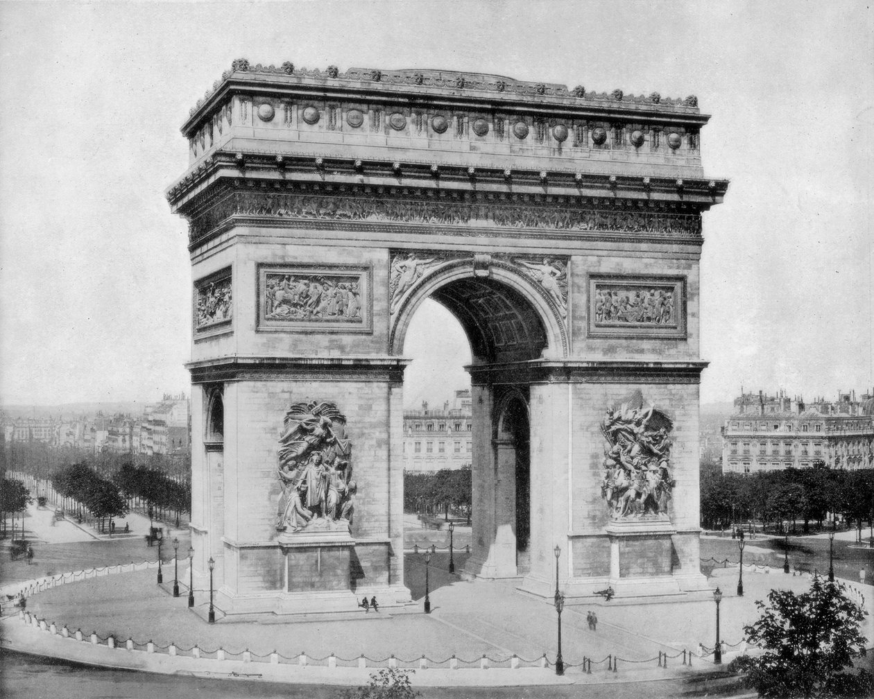 Łuk Triumfalny, Paryż, koniec XIX wieku. autorstwa John L. Stoddard