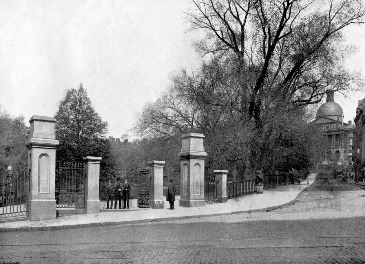 Boston Common, Boston, Massachusetts, USA, 1893. autorstwa John L. Stoddard