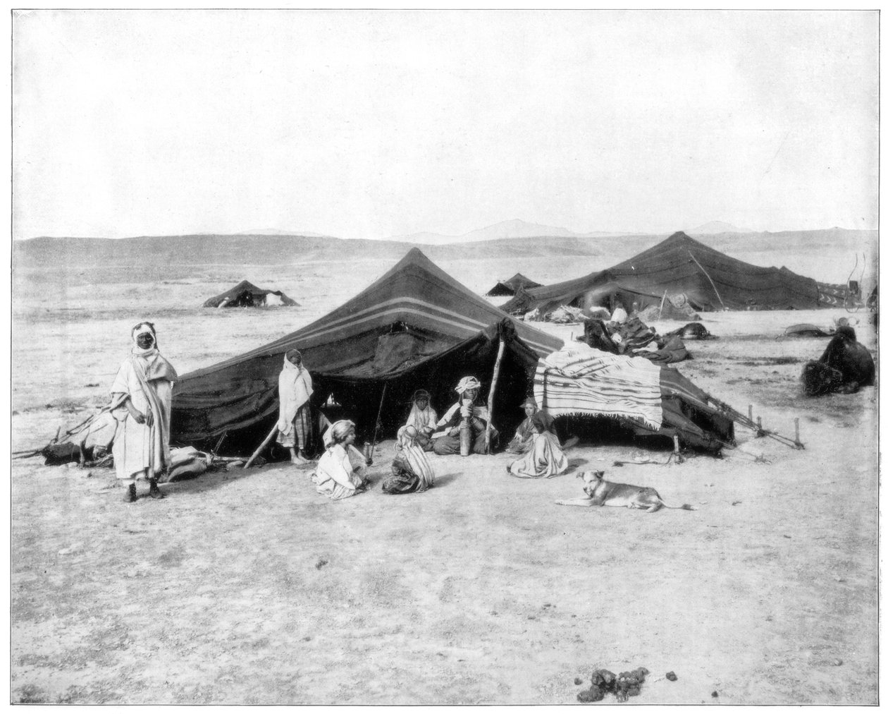 Obóz karawanowy, Sahara, koniec XIX wieku autorstwa John L. Stoddard