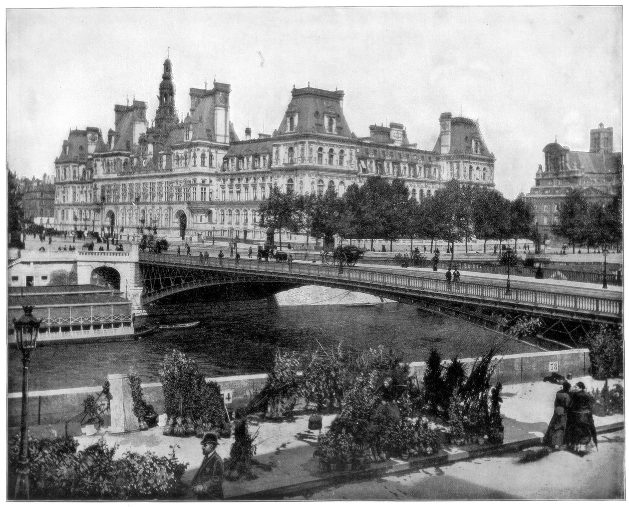 Hotel de Ville, Paryż, koniec XIX wieku autorstwa John L. Stoddard