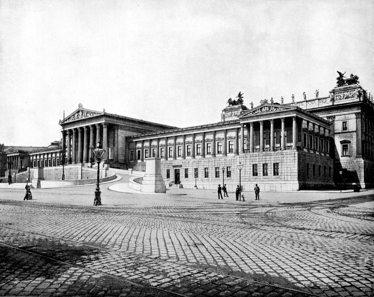 Domy Parlamentu, Wiedeń, 1893. autorstwa John L. Stoddard
