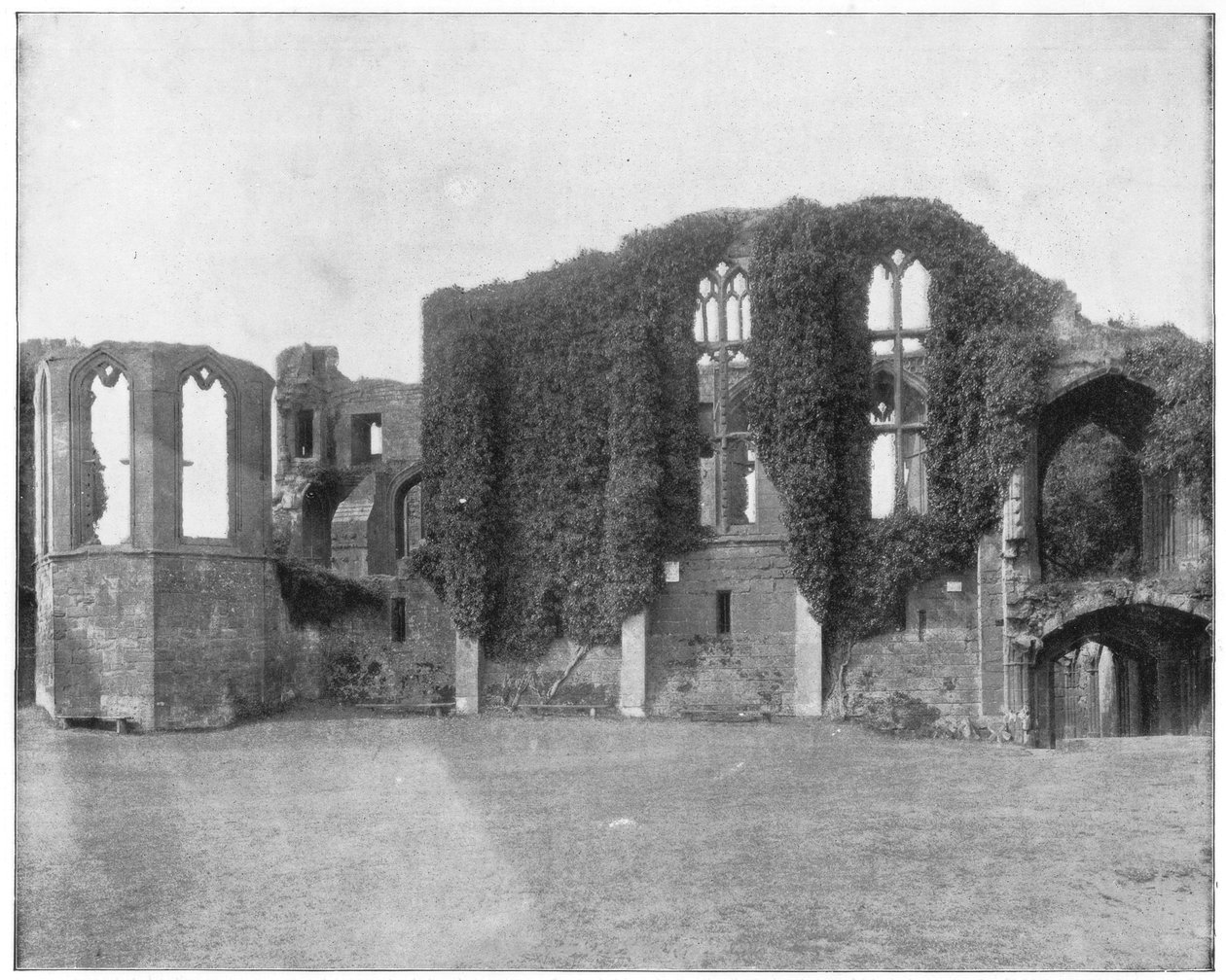 Zamek Kenilworth, Anglia, koniec XIX wieku. autorstwa John L. Stoddard