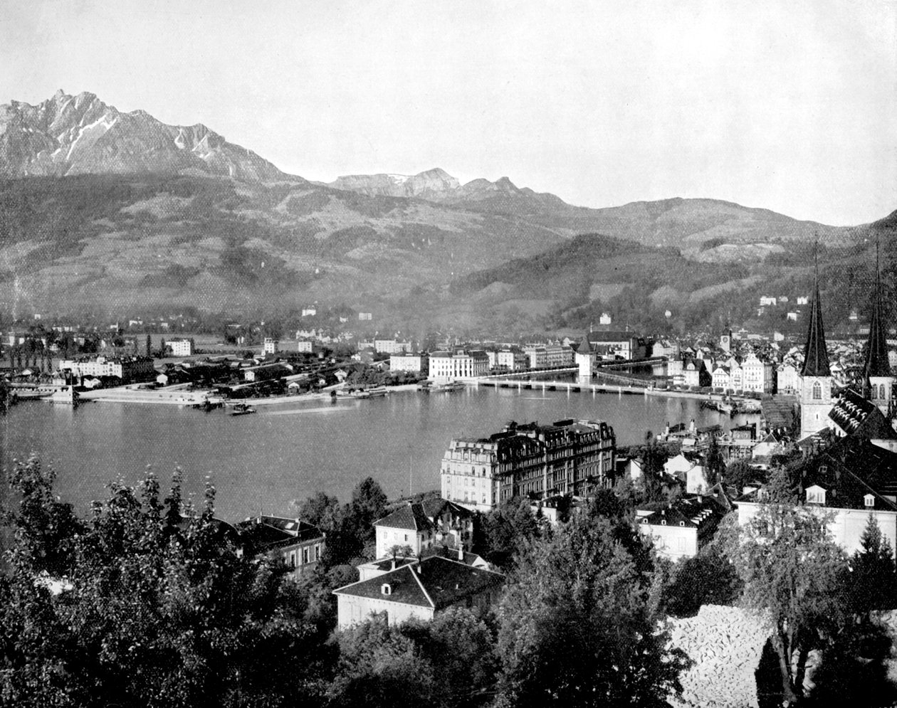 Lucerna, Szwajcaria, 1893. autorstwa John L. Stoddard