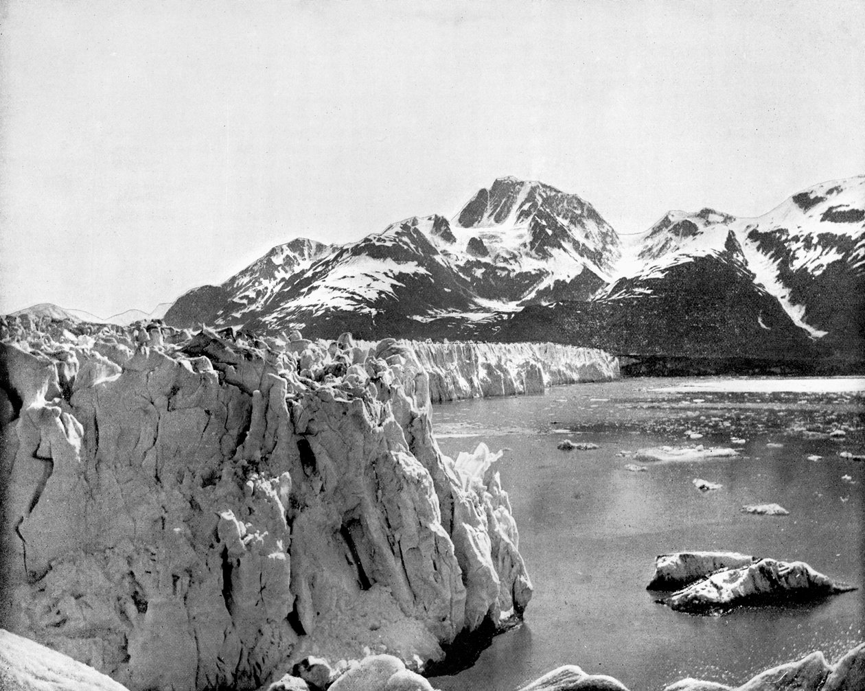 Lodowiec Muir, Alaska, USA, 1893. autorstwa John L. Stoddard