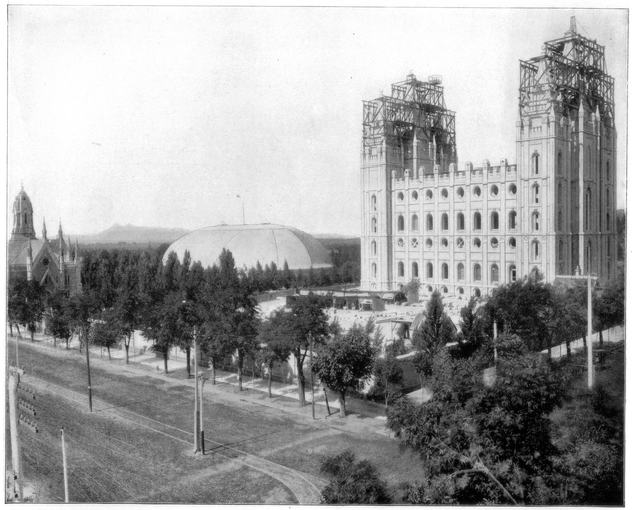 Nowa Świątynia Mormonów, Salt Lake City, Utah, koniec XIX wieku autorstwa John L. Stoddard
