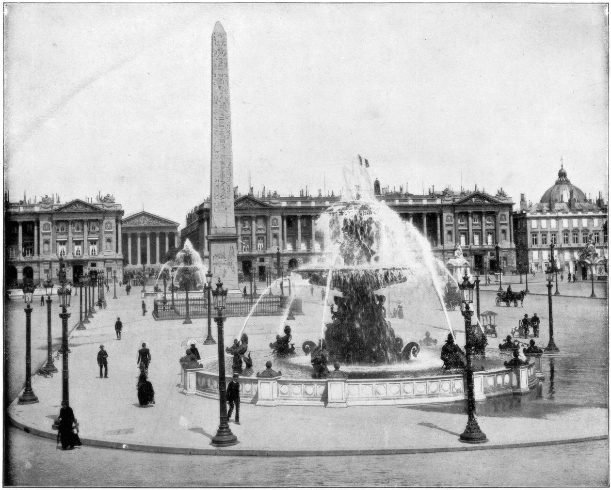 Place de la Concorde, Paryż, koniec XIX wieku autorstwa John L. Stoddard