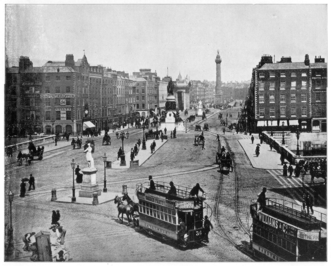 Sackville Street, Dublin, koniec XIX wieku. autorstwa John L. Stoddard