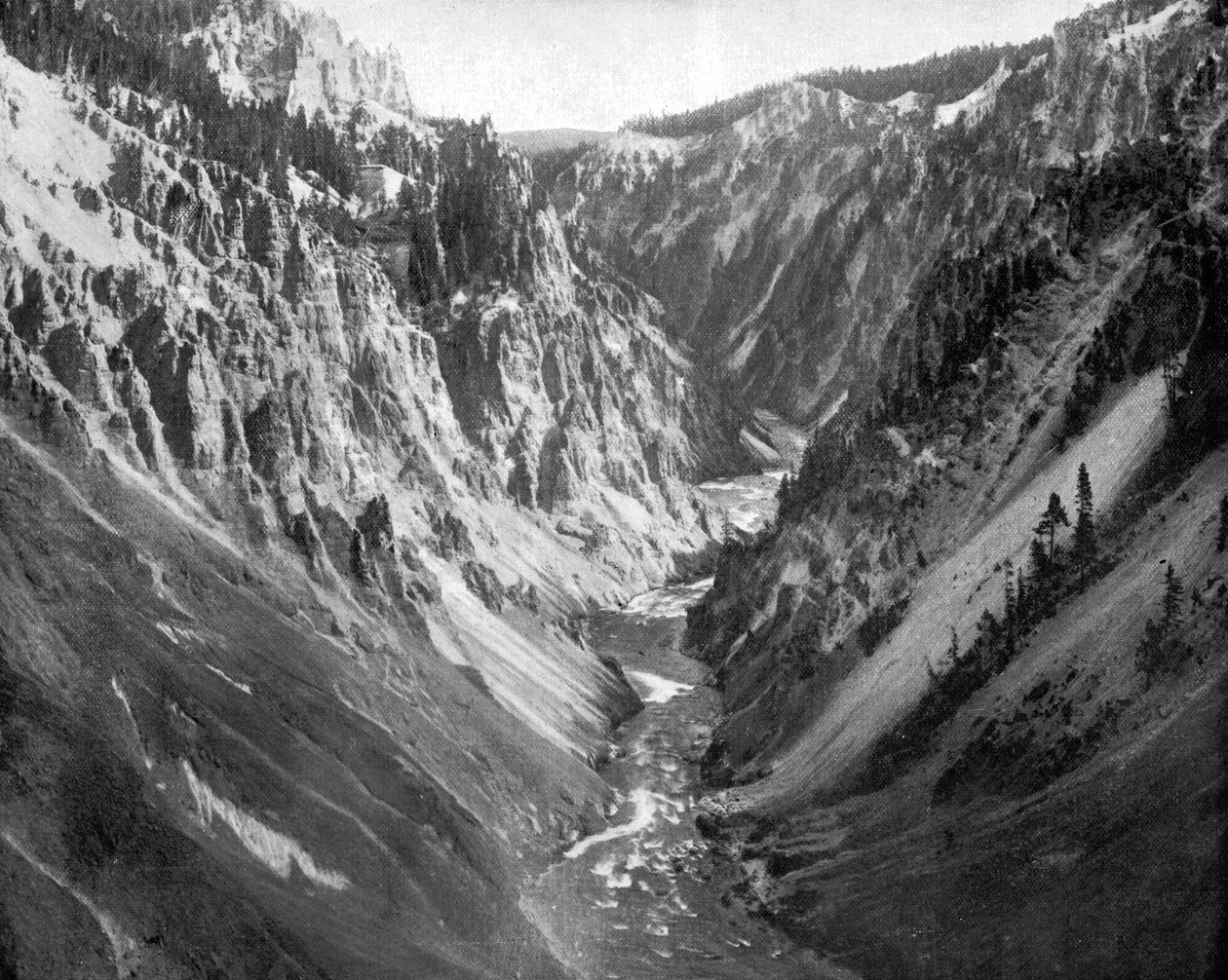 Wielki Kanion, Park Narodowy Yellowstone, USA, 1893. autorstwa John L. Stoddard