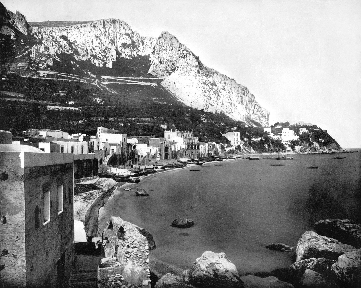 Marina, Capri, Włochy, 1893. autorstwa John L. Stoddard