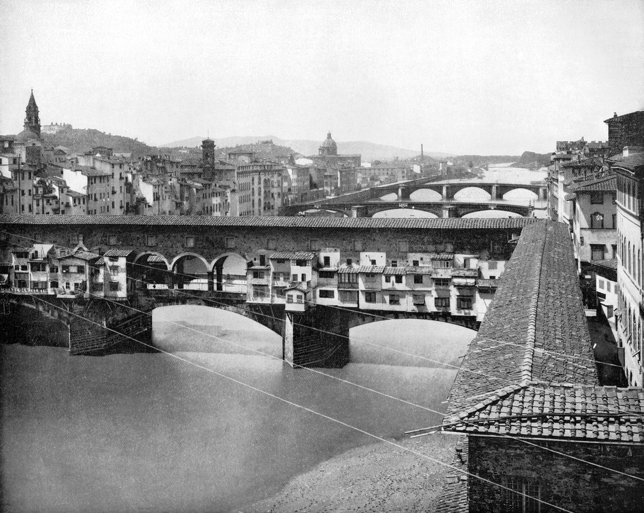 Ponte Vecchio, Florencja, Włochy, 1893. autorstwa John L. Stoddard