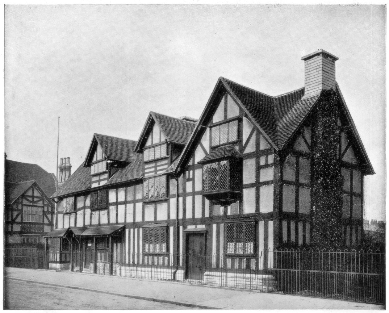 Dom Williama Szekspira, Stratford-upon-Avon, Warwickshire, koniec XIX wieku autorstwa John L. Stoddard