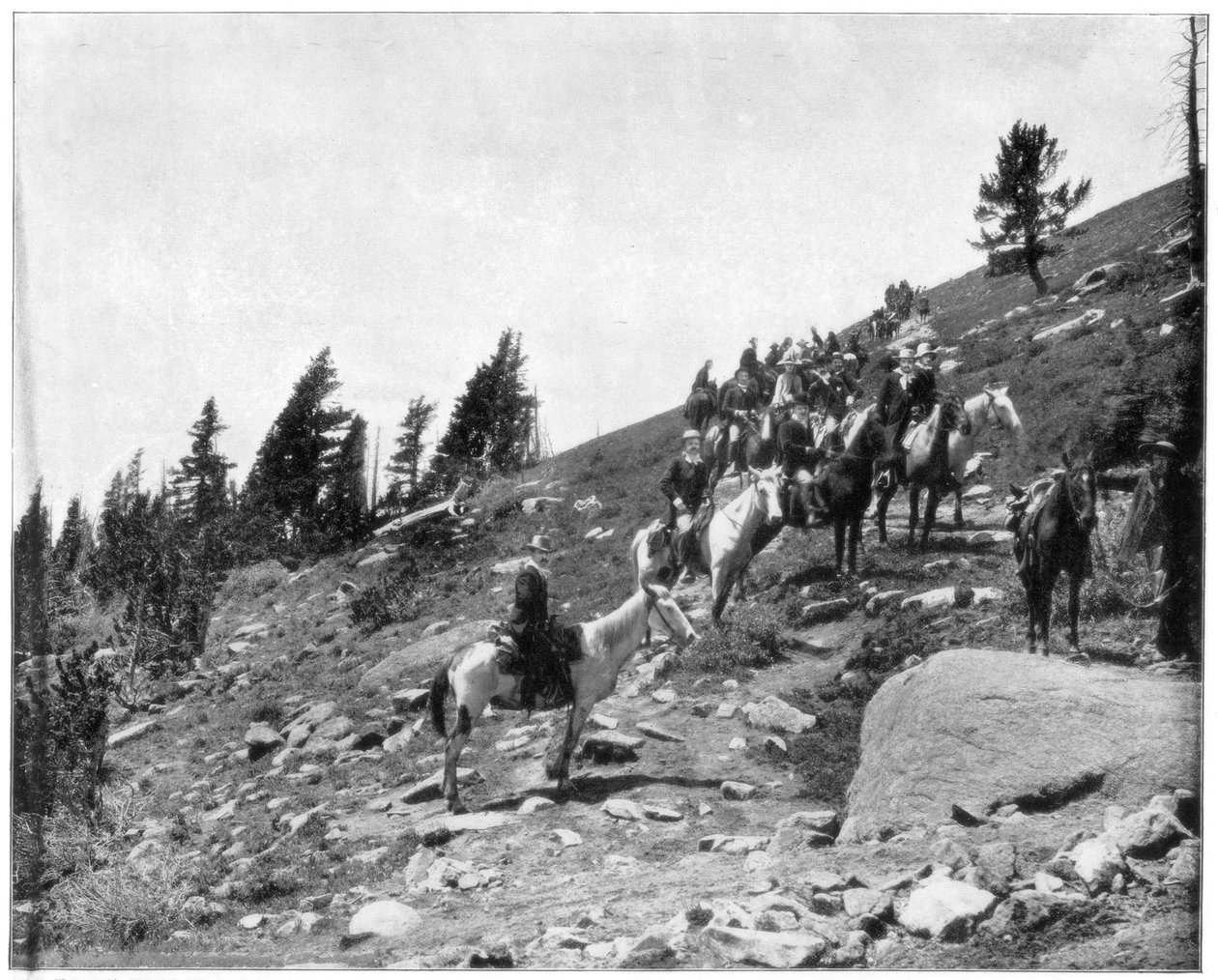 Windy Point, Pikes Peak, Kolorado, koniec XIX wieku. autorstwa John L. Stoddard
