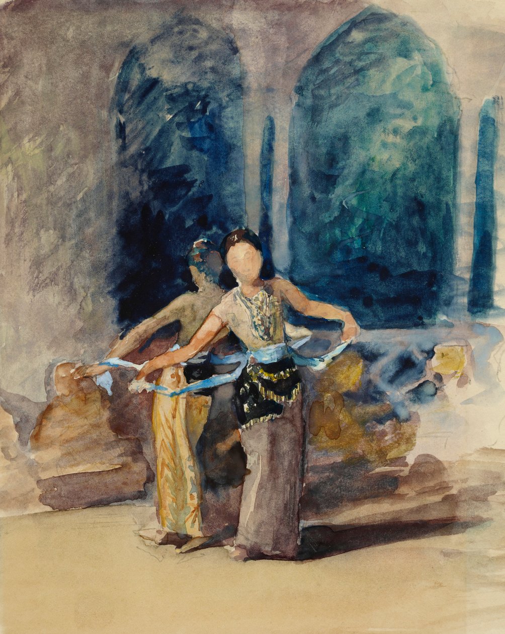 Wioskie tańczące dziewczyny w Garoet w Preanger Regency, Java autorstwa John La Farge