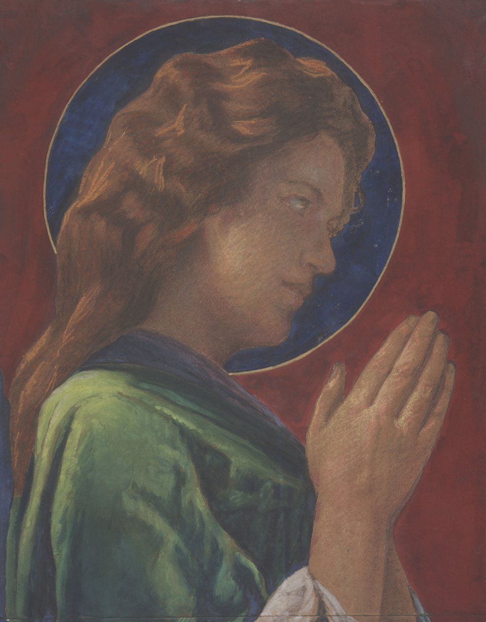 Święty (pastel i akwarela na papierze naklejony na sklejkę) autorstwa John La Farge or Lafarge