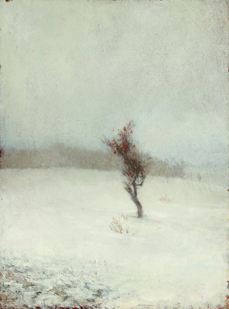 Burza śnieżna 1865 (olej na panelu) autorstwa John La Farge or Lafarge