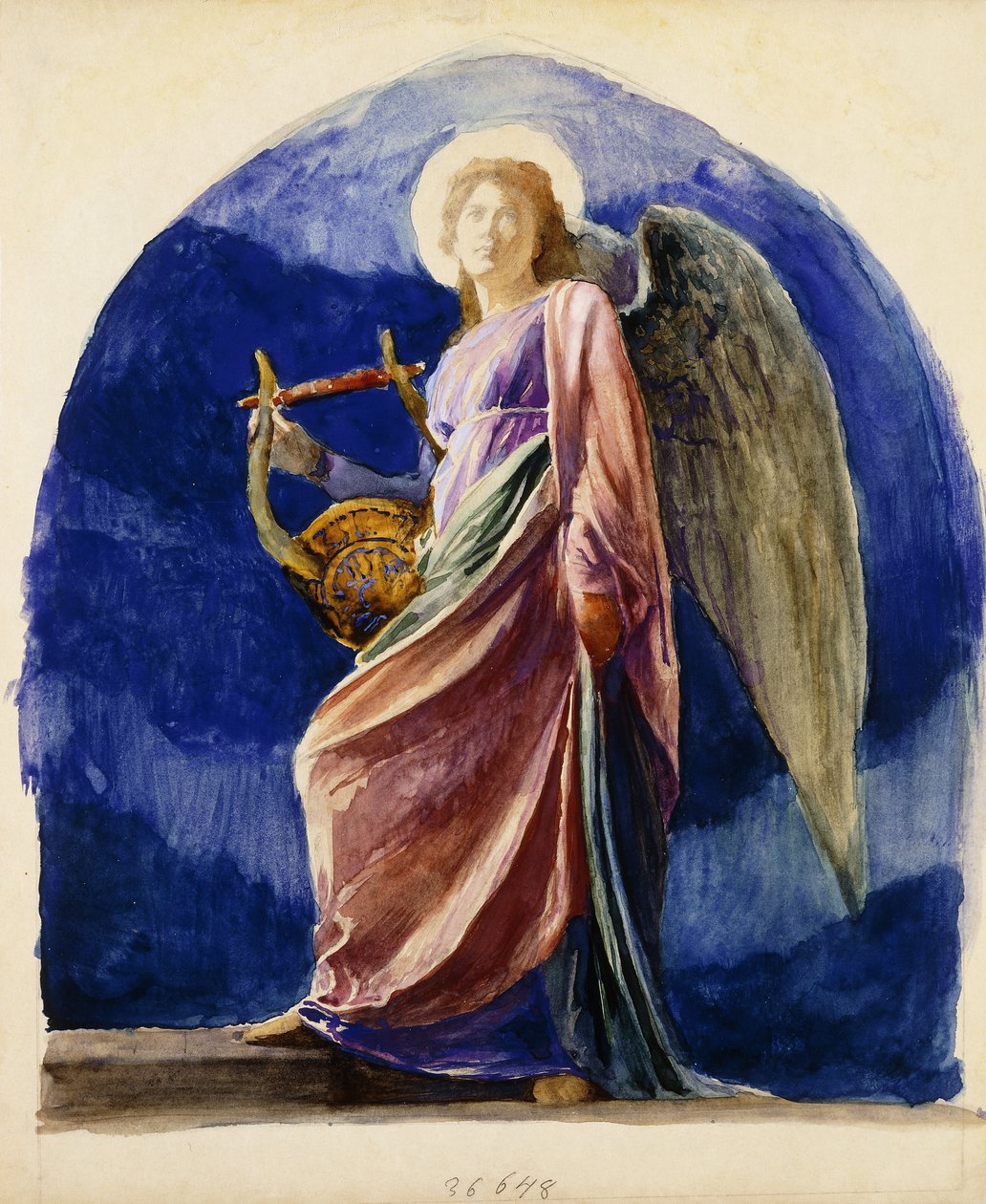 Harfista, 1897 autorstwa John La Farge or Lafarge