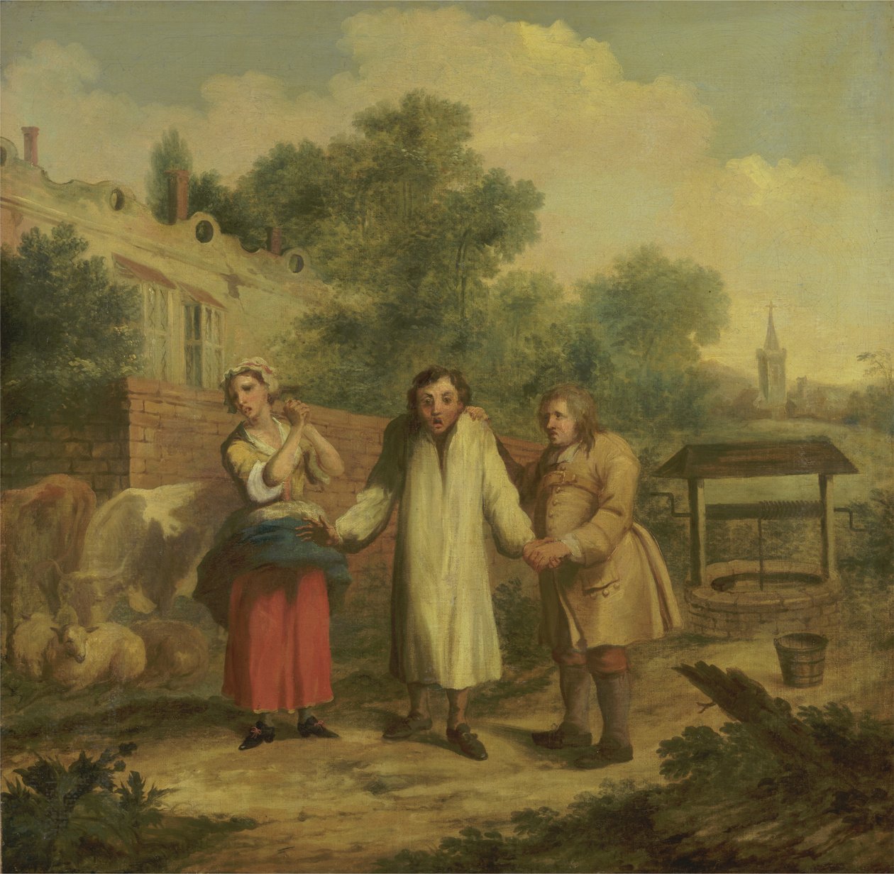 Płyta wyjęta ze studni, ok. 1726 (olej na płótnie) autorstwa John Laguerre
