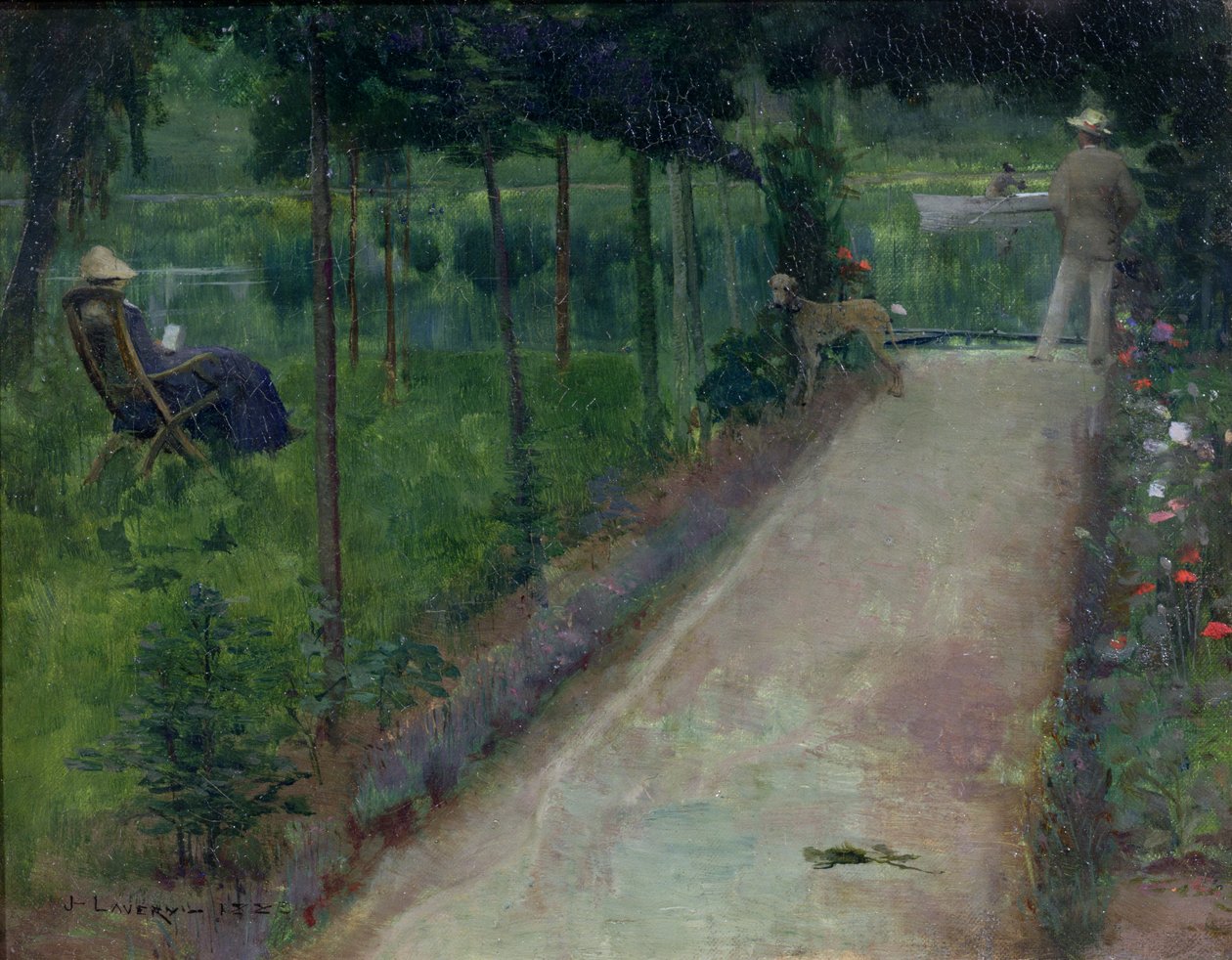 Szary dzień lata, Grez, 1883 autorstwa John Lavery