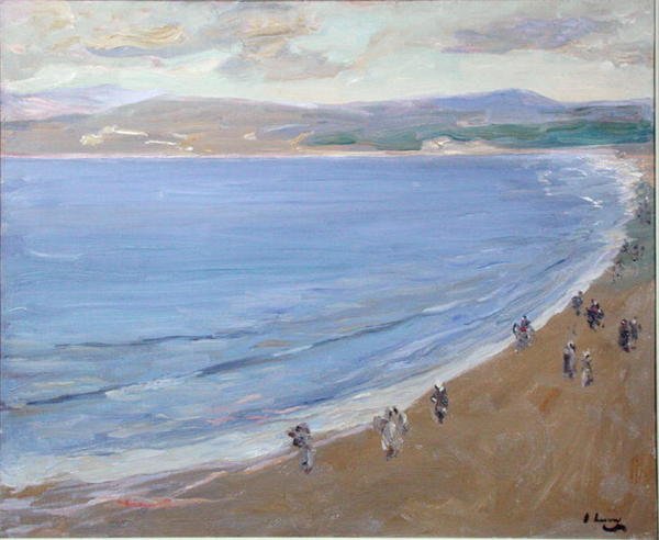 Plaża, Tanger (olej na płótnie) autorstwa John Lavery