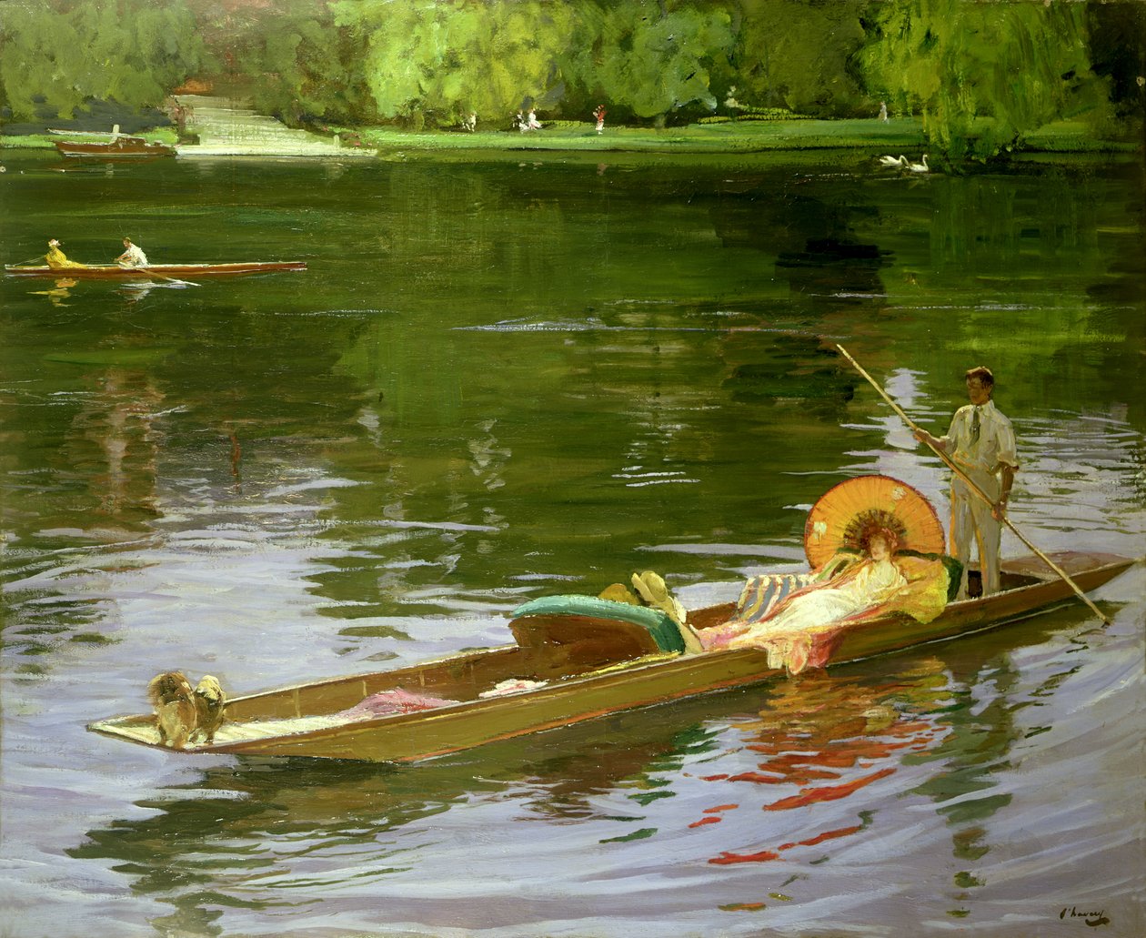 Scena łodzi w Maidenhead autorstwa John Lavery