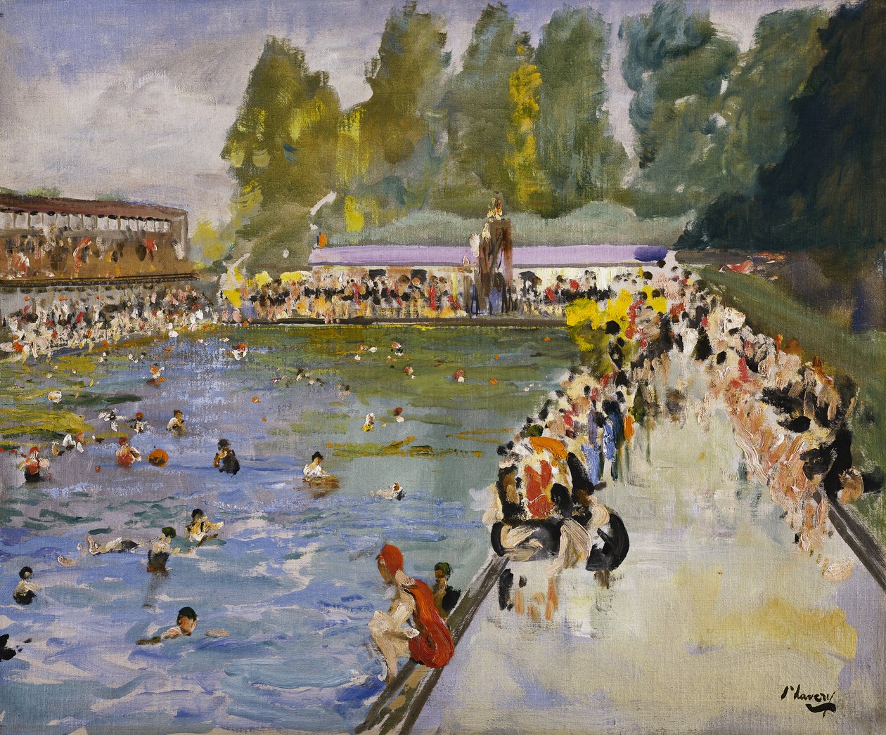 Łaźnie Chiswick, ok. 1929 (olej na płótnie) autorstwa John Lavery