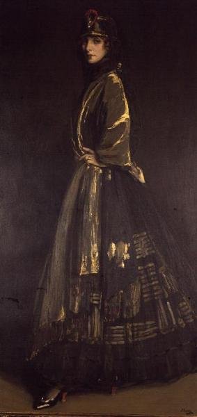 Leszczyna w czerni i złocie (olej na płótnie) autorstwa John Lavery