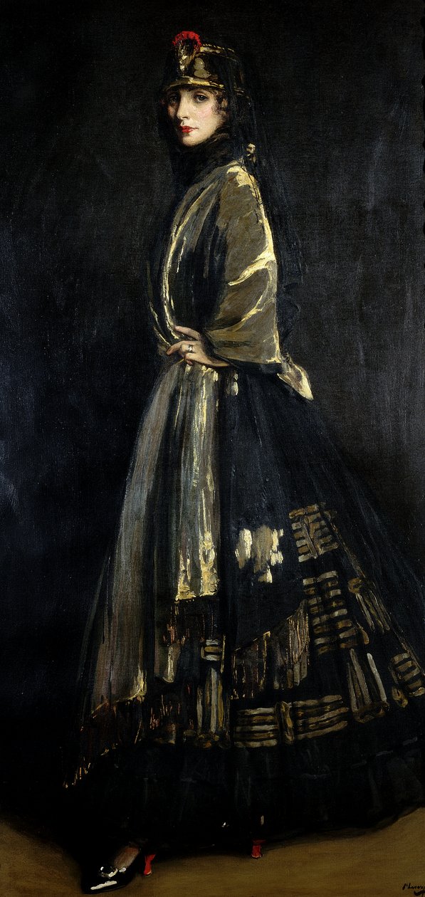 Leszczyna w czerni i złocie, 1916 autorstwa John Lavery