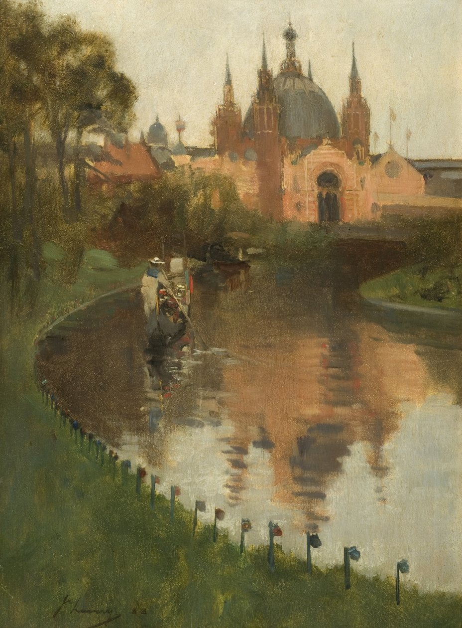 Kelvingrove, Widok z rzeki, 1888 autorstwa John Lavery