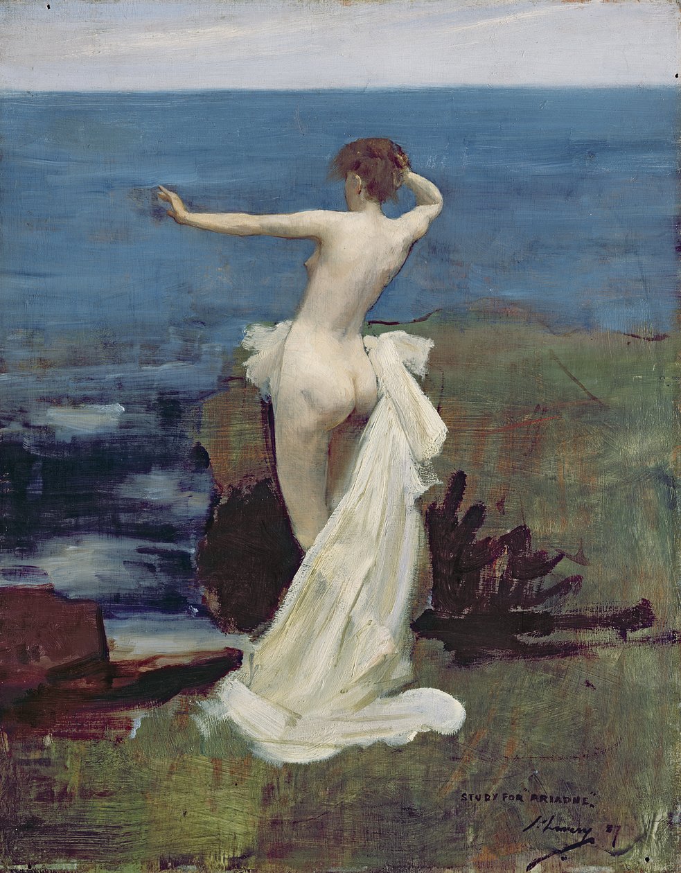 Studium dla Ariadny, 1907 autorstwa John Lavery