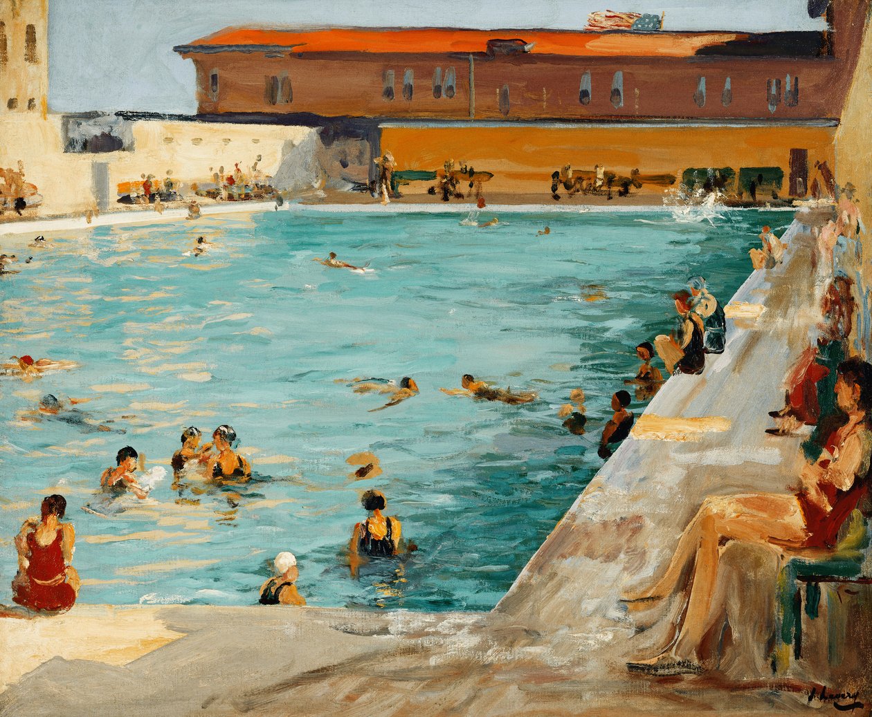 Basen Ludowy, Plaża Palmowa autorstwa John Lavery