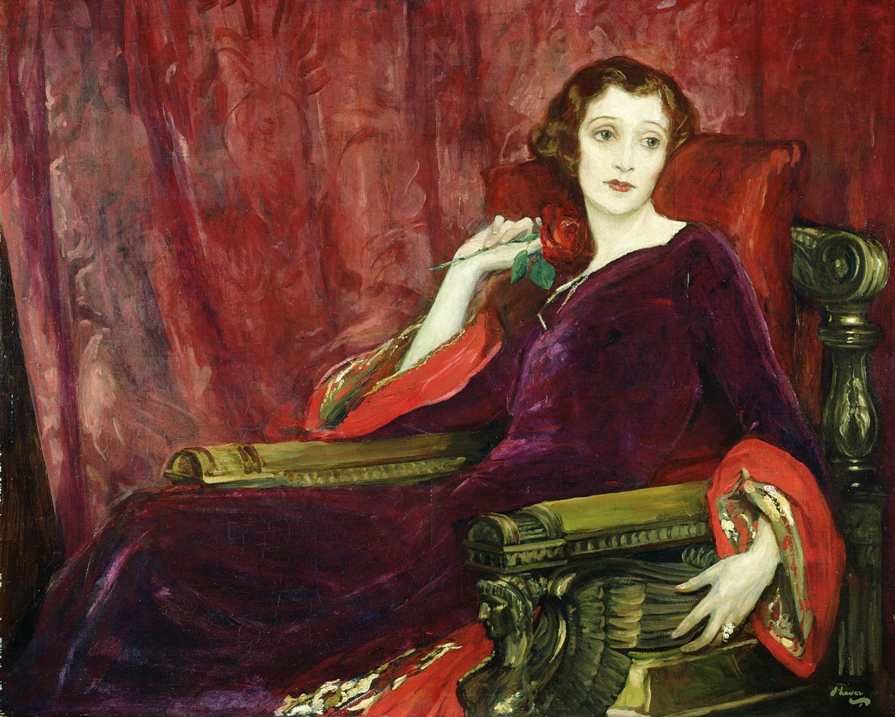 Czerwona Róża, 1923 autorstwa John Lavery