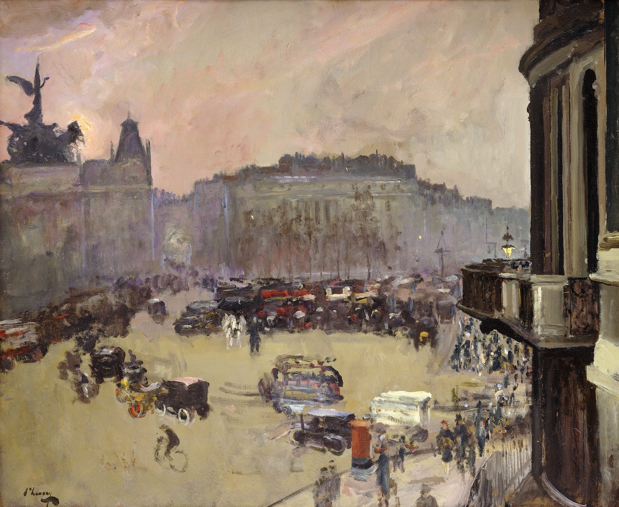 Zimowe słońce, Hyde Park Corner autorstwa John Lavery