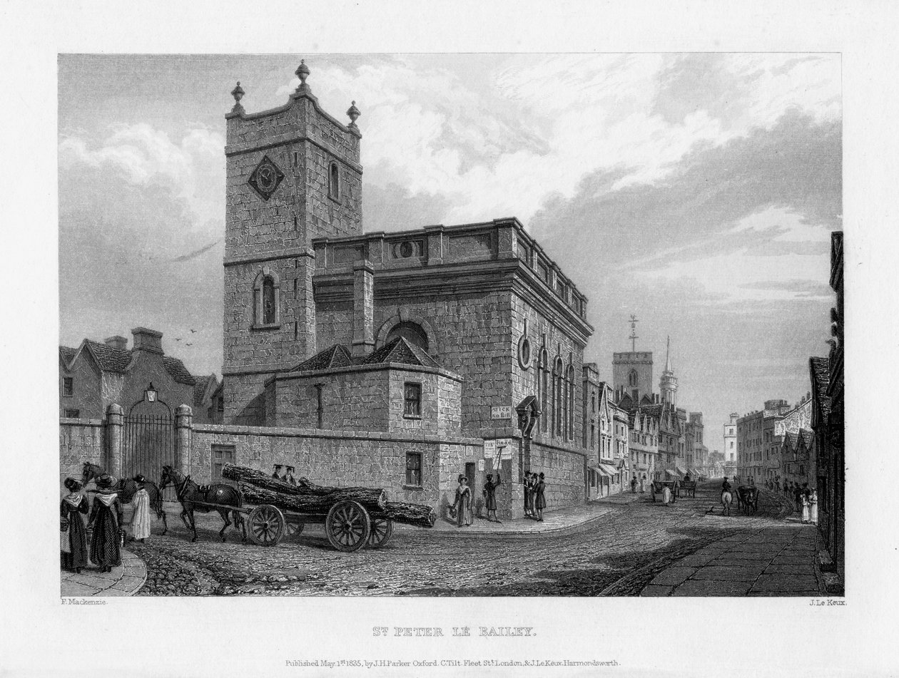 Kościół św. Piotra le Bailey, Oksford, 1835. autorstwa John Le Keux