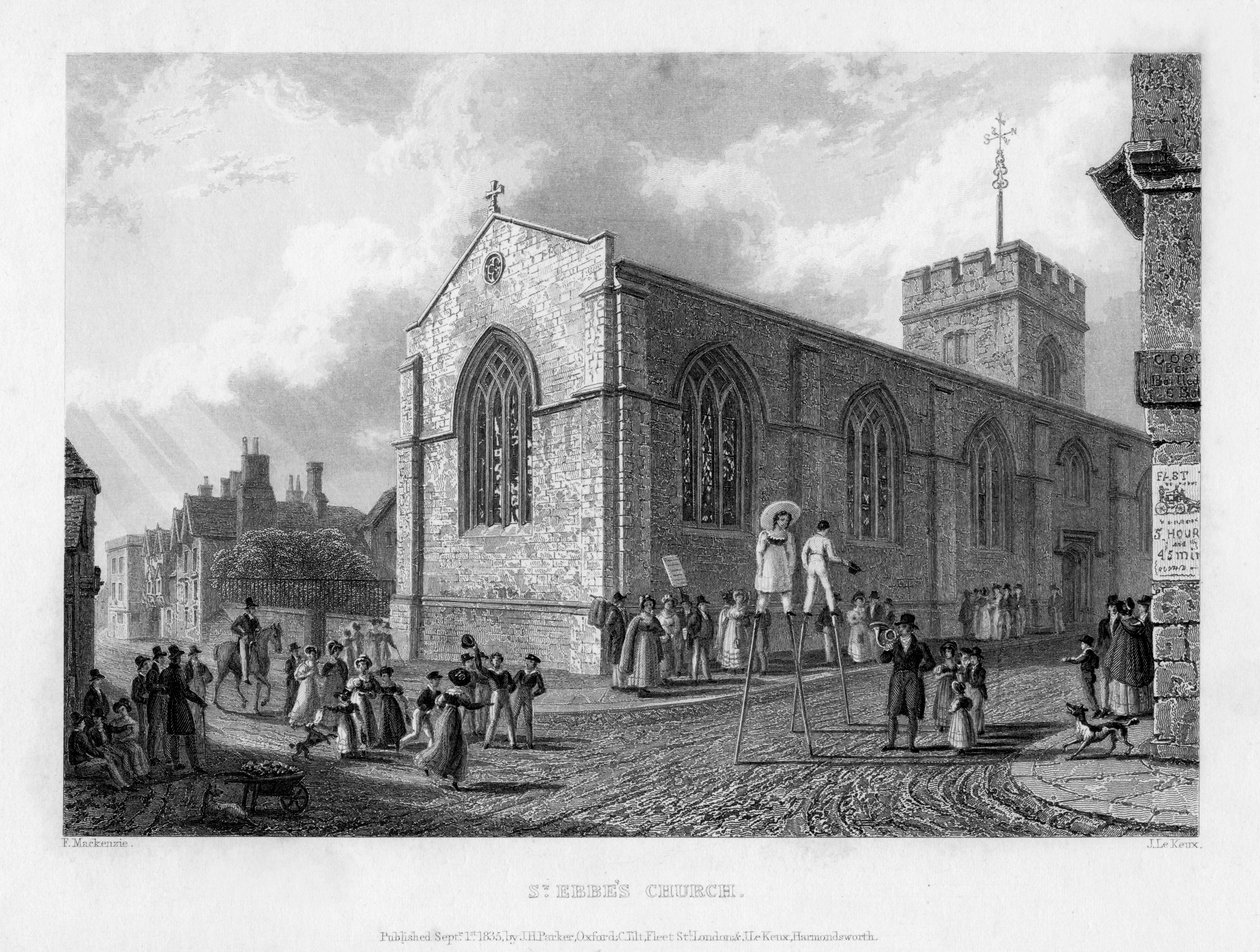 Kościół św. Ebbesa, Oksford, 1835. autorstwa John Le Keux