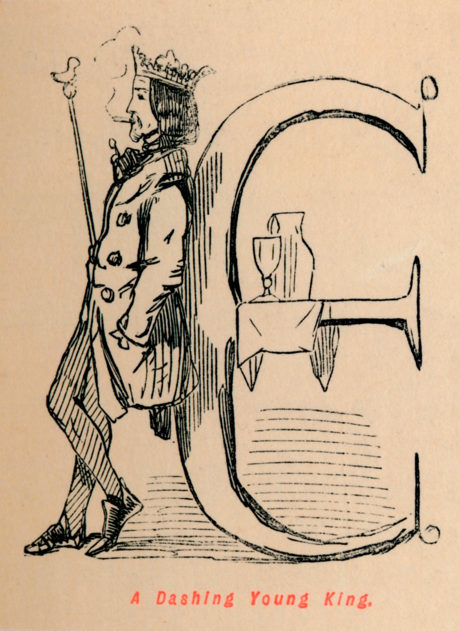 Dziwny młody król, ok. 1860, ok. 1860 autorstwa John Leech