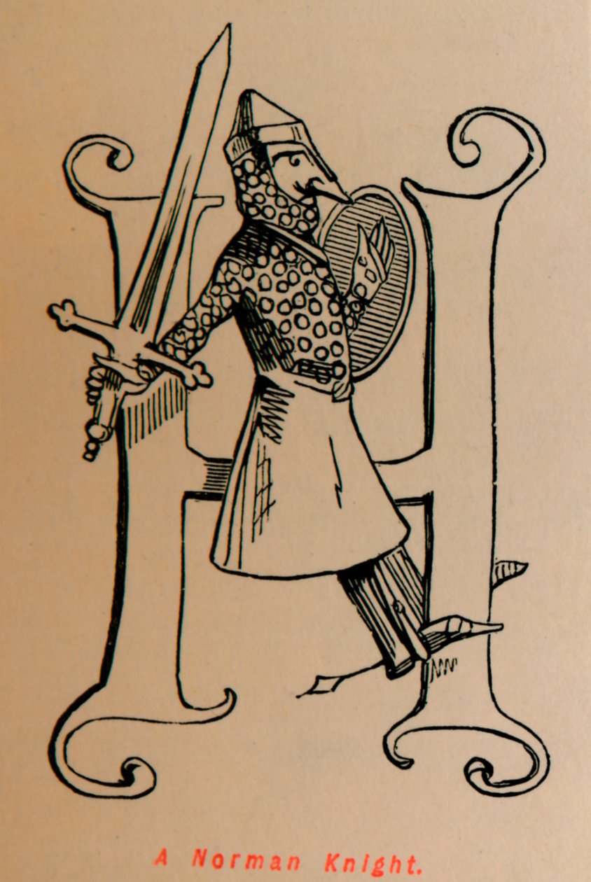 Rycerz normański, ok. 1860, ok. 1860 autorstwa John Leech