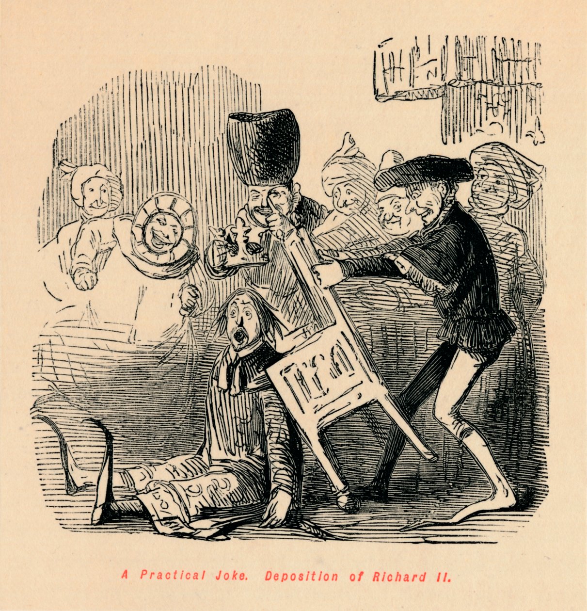 Psikus. Osadzanie Ryszarda II, ok. 1860, ok. 1860 autorstwa John Leech