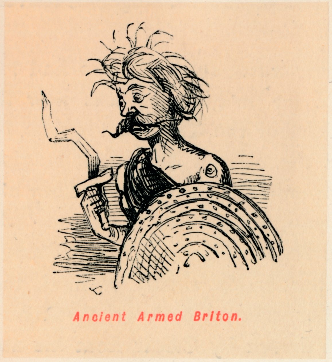 Starożytny uzbrojony Brytyjczyk, ok. 1860, ok. 1860 autorstwa John Leech