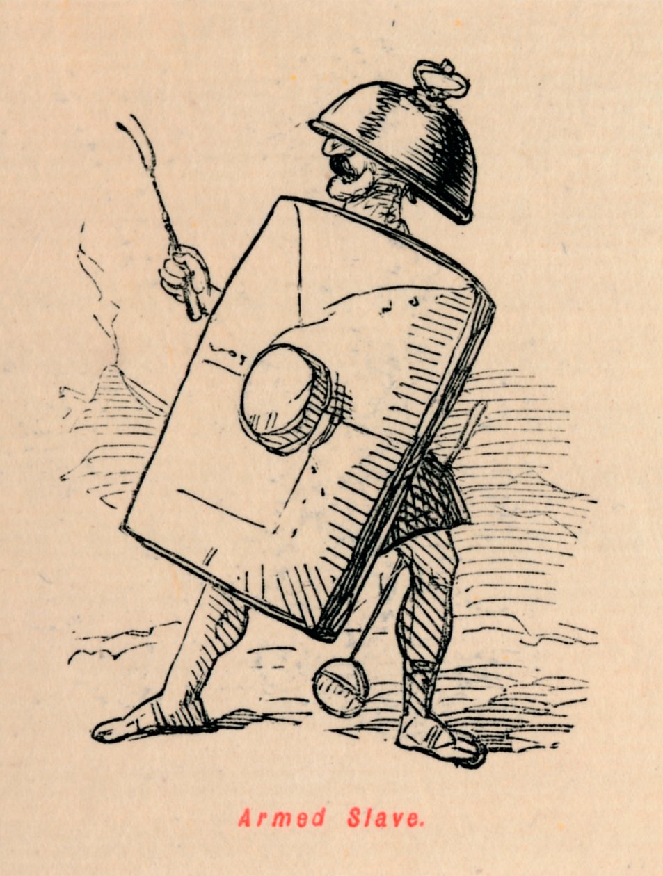 Uzbrojony niewolnik, 1852 autorstwa John Leech