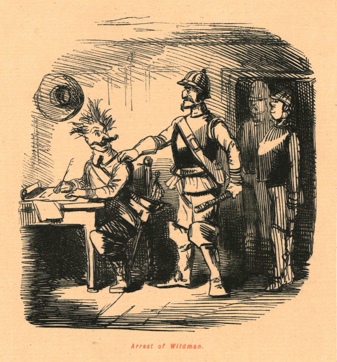 Aresztowanie Wildmana, 1897. autorstwa John Leech