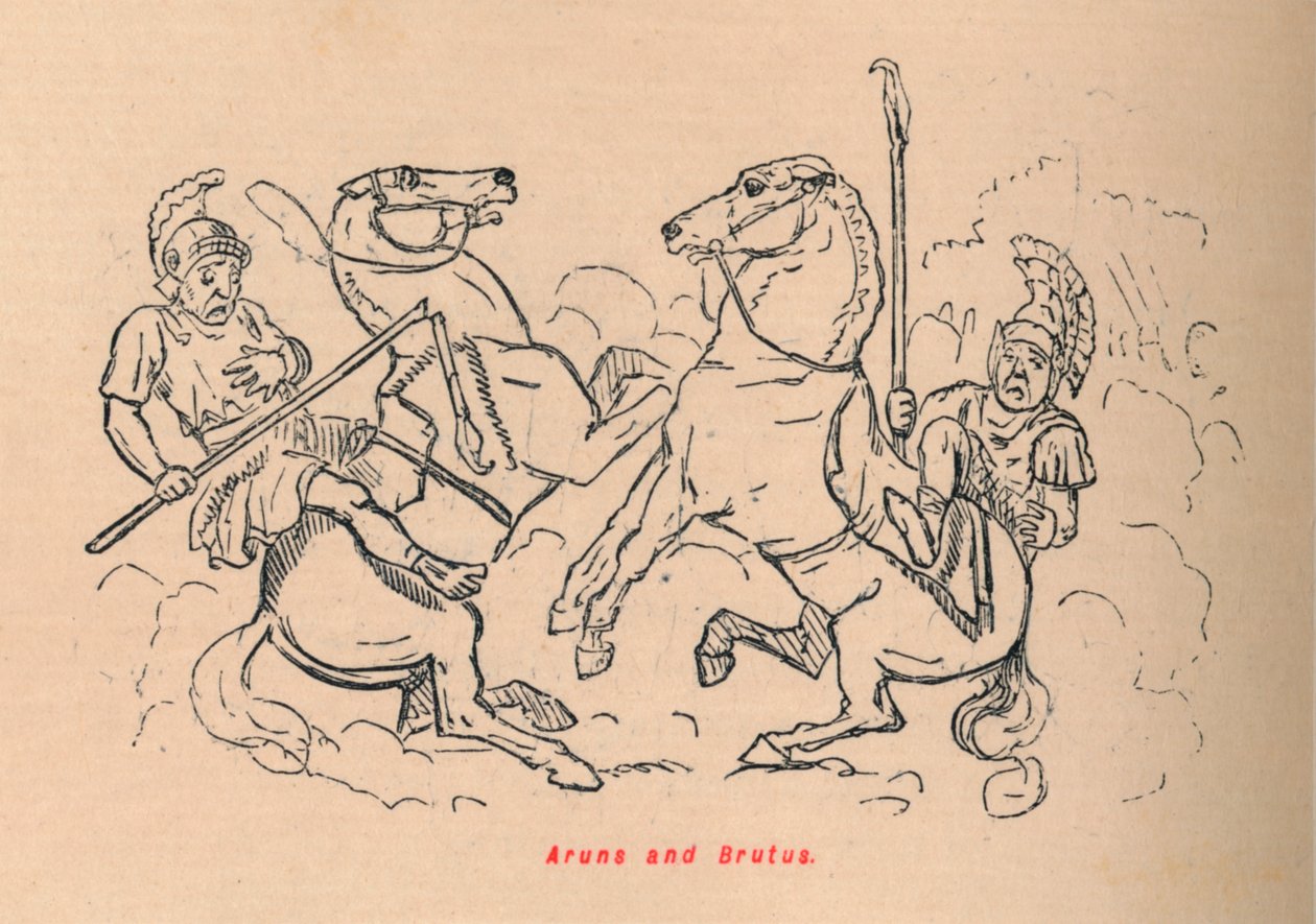 Aruns i Brutus, 1852 autorstwa John Leech