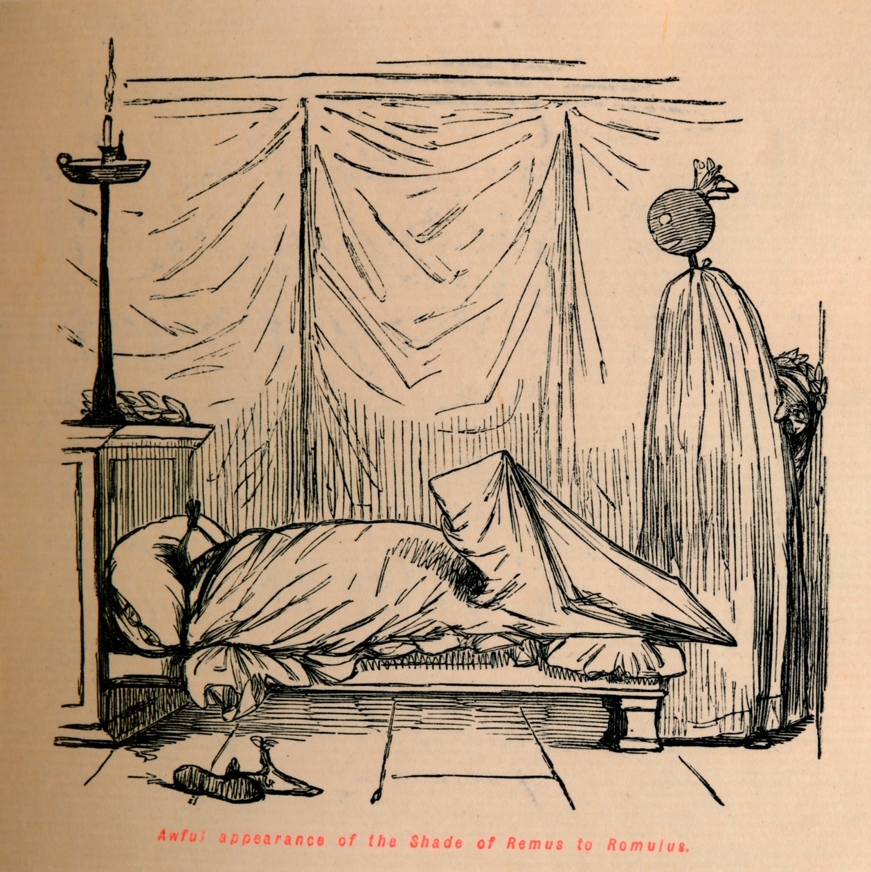 Okropny wygląd Cienia Remusa dla Romulusa, 1852 autorstwa John Leech