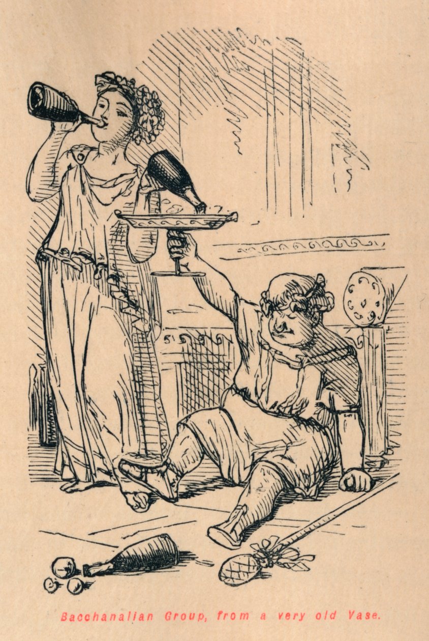 Grupa bachanalijska, z bardzo starej wazy, 1852 autorstwa John Leech