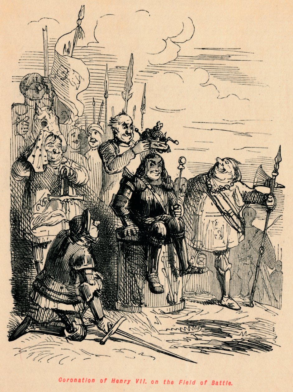 Koronacja Henryka VII na Polu Bitwy, autorstwa John Leech