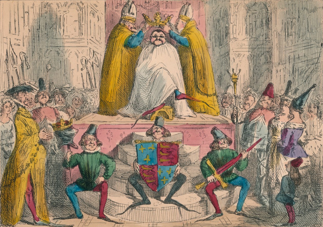 Koronacja Henryka IV od najlepszych władz, 1850 autorstwa John Leech