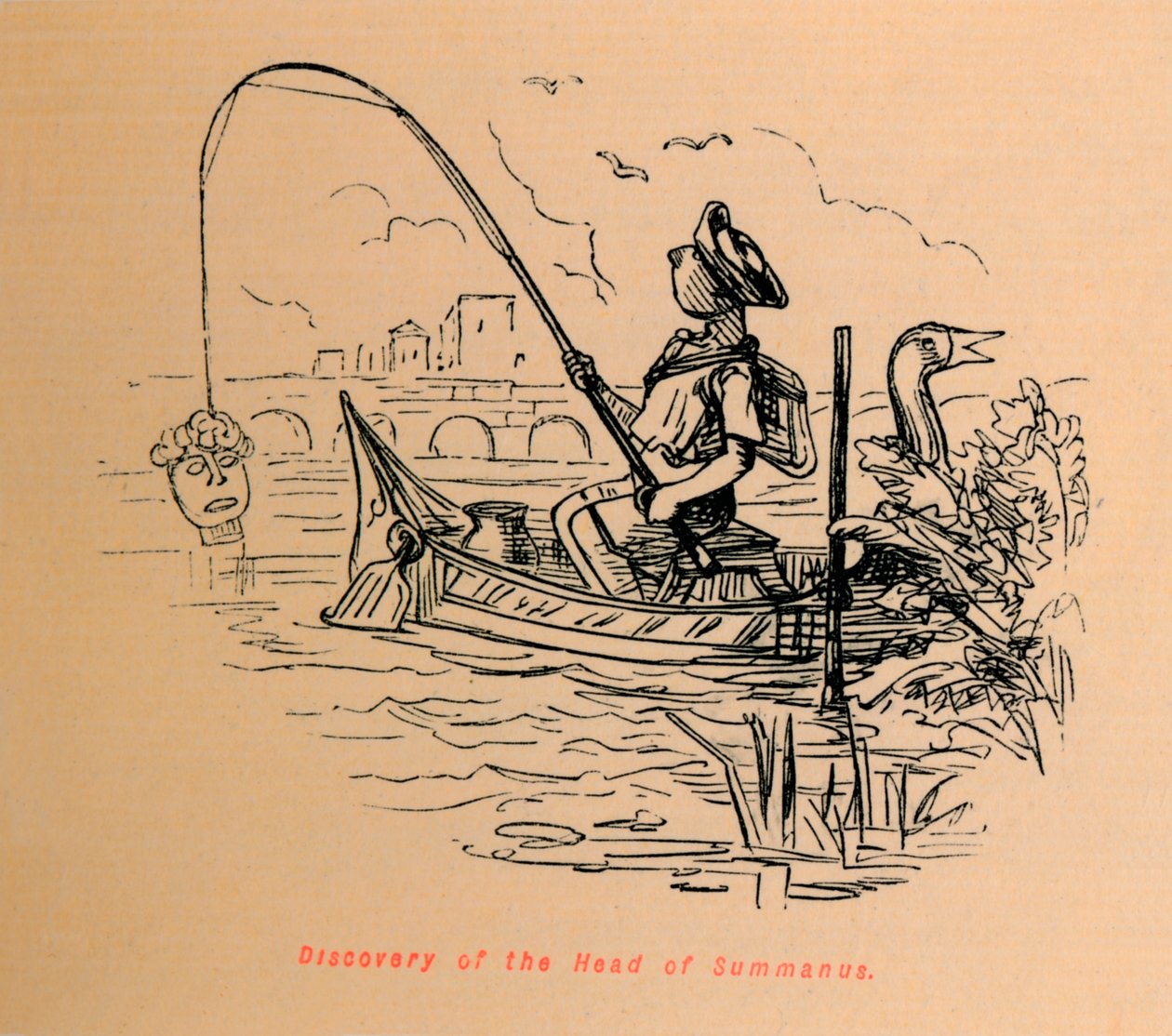 Odkrycie głowy Summanusa, 1852 autorstwa John Leech