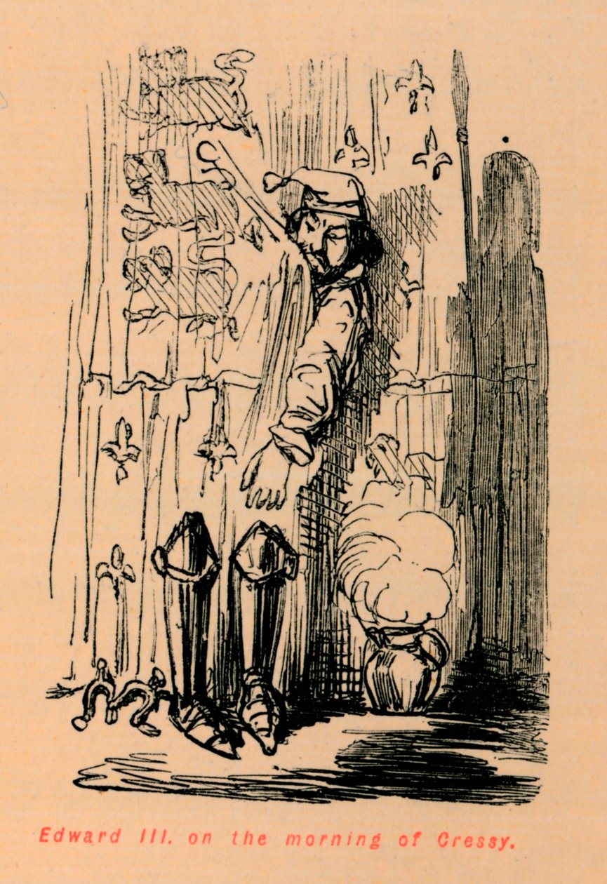 Edward III rankiem Cressy, ok. 1860, ok. 1860 autorstwa John Leech