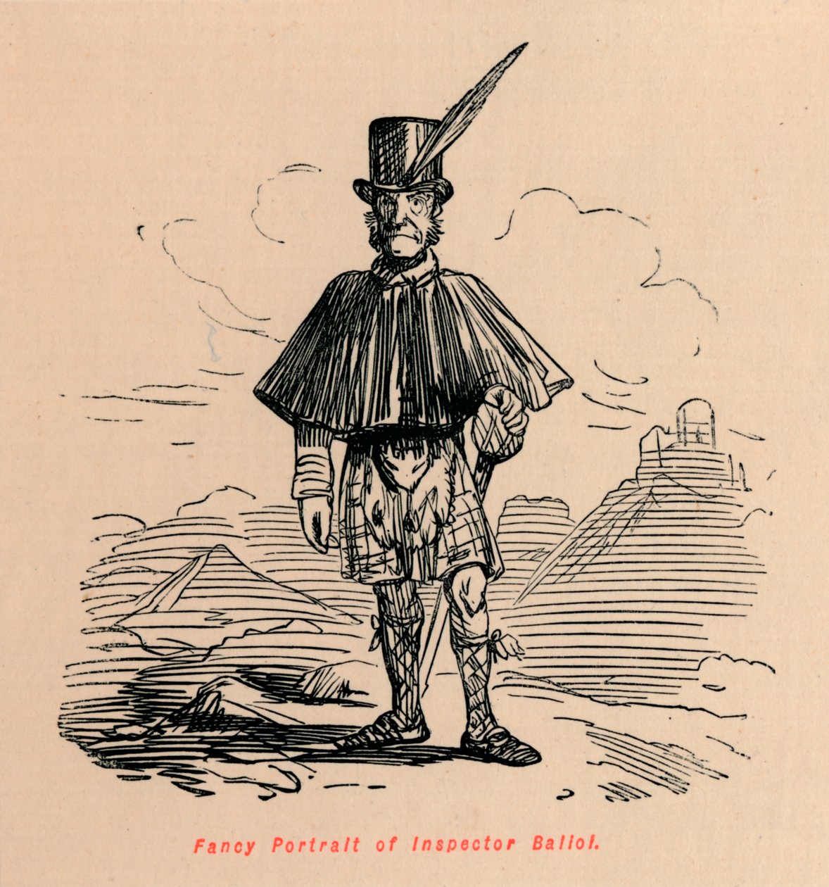 Fantazyjny portret inspektora Balioi, ok. 1860, ok. 1860 autorstwa John Leech
