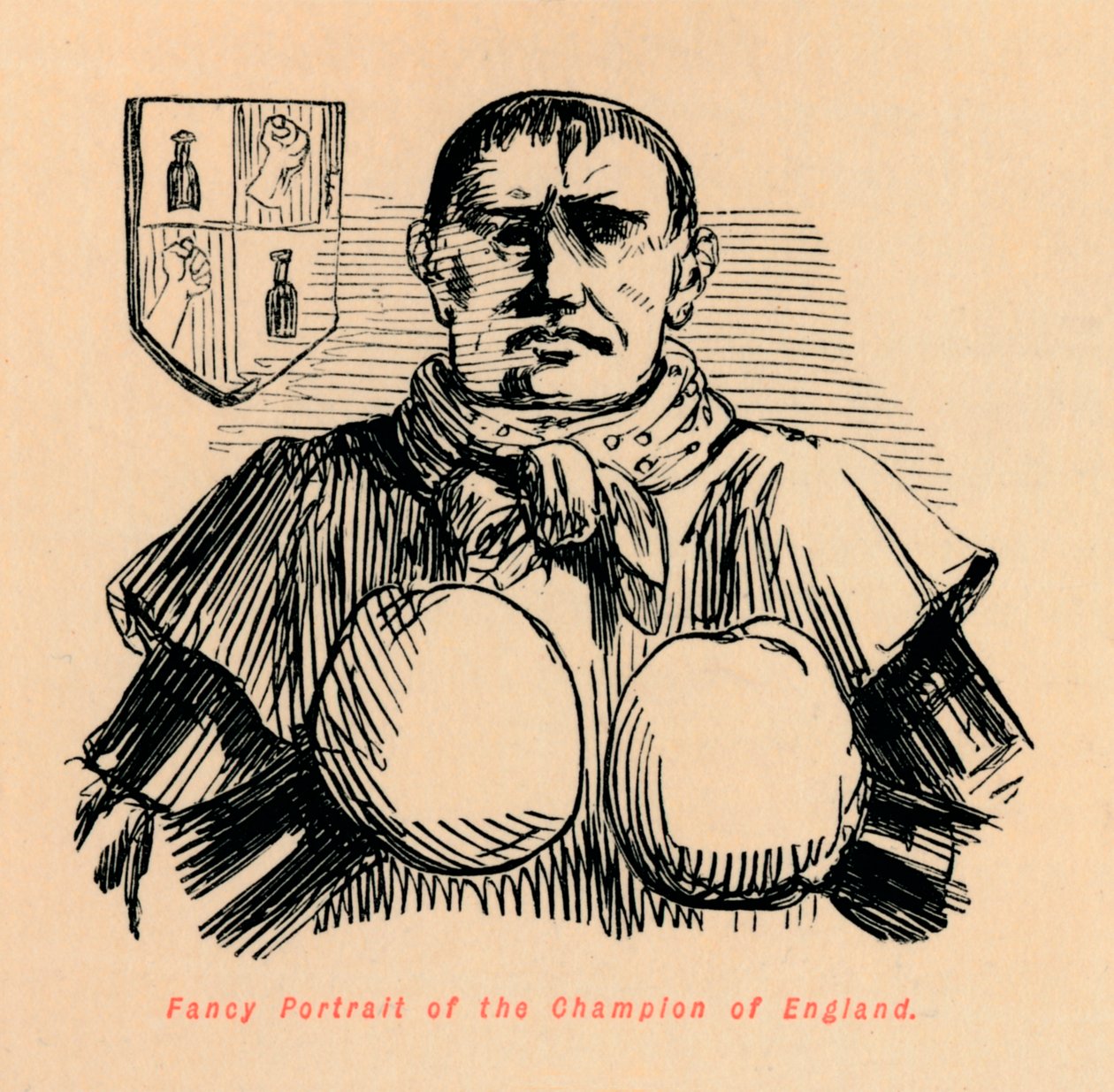 Fantazyjny portret mistrza Anglii, ok. 1860, ok. 1860 autorstwa John Leech