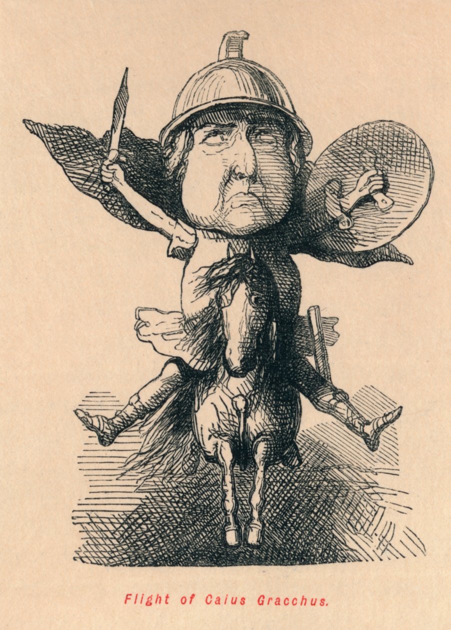 Lot Gajusza Grakchusa, 1852 autorstwa John Leech